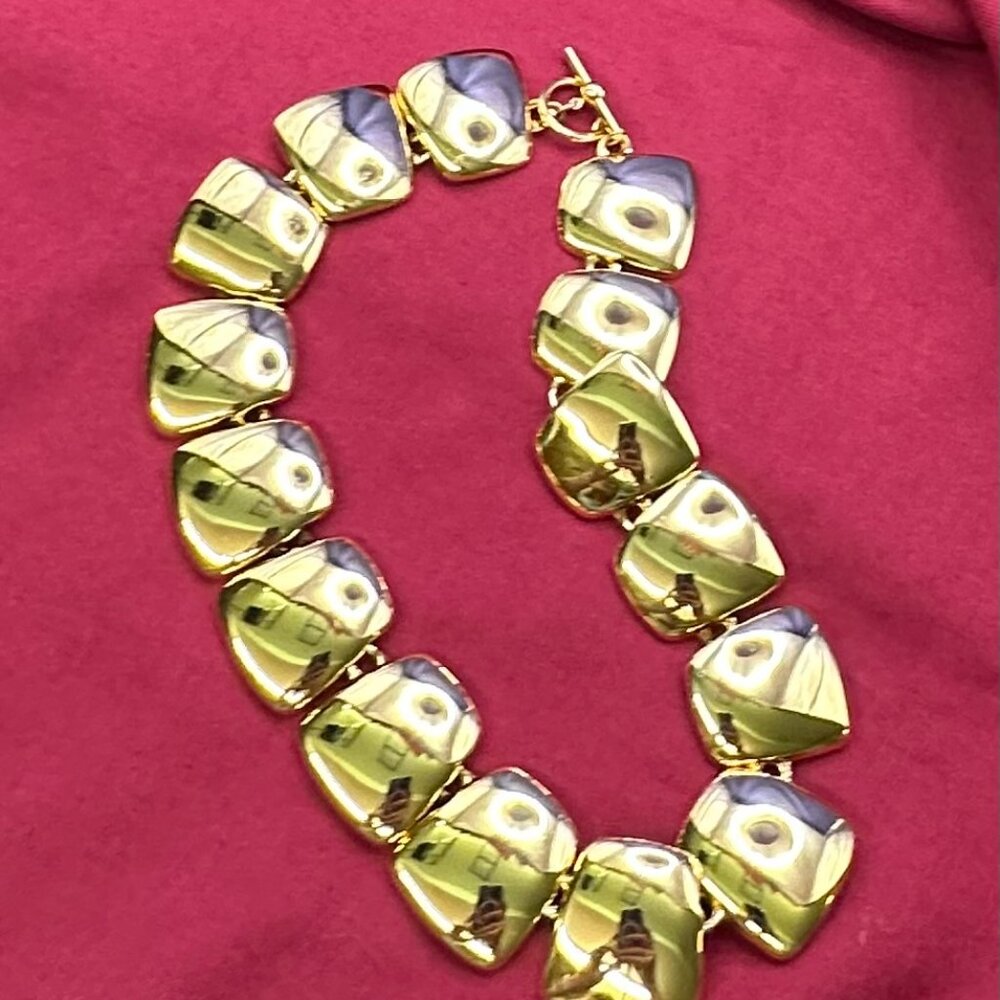 Anne Klein Gold-Tone Chunky Choker Necklace - Picture 6 of 8